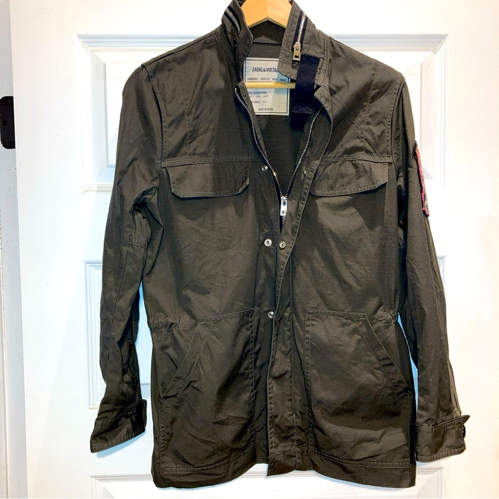 Zadig & Voltaire Olive Green Utility Jacket